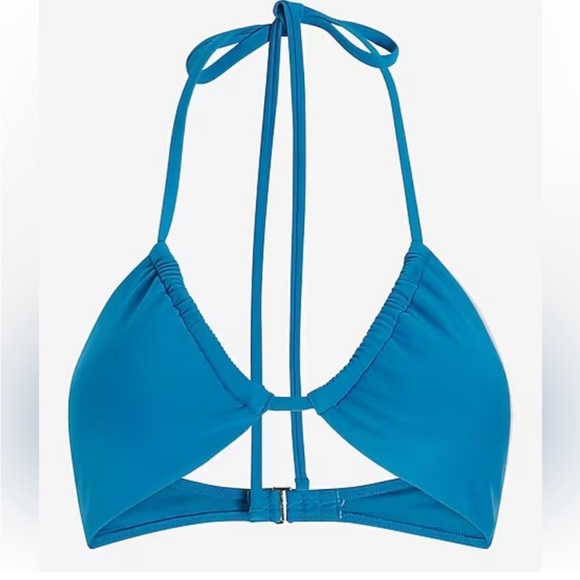 Express two bikini tops NEW blue & floral size XS - Picture 2 of 9